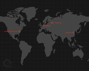 On a white-colored, map-like grid superimposed on a black background, the title of the event -- Assassination as Statecraft: Political Killing in International Affairs – is displayed in bold, red lettering. Further details are given about the speaker (Dr. Kiril Avramov and his affiliations with ISP and the Department of European and Eurasian Studies) as well as the date, time, and location of the event: Wednesday, September 16, 2026, from 12:30 PM – 1:30 PM in the LBJ School’s SRH 3.122. A light-colored map of the northern hemisphere is at the mid- to bottom area of the graphic, and the cities of Berlin, Moscow, and Washington, D.C. are displayed with what appears to be a tech-oriented target symbol. The event’s QR code is displayed at the bottom righthand side of the image with the words “Registration Required” above it.