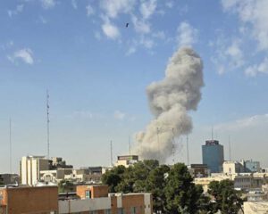 Image of attack on building